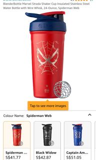 BlenderBottle Marvel Shaker Bottle Pro Series Perfect for Protein Shakes  and Pre Workout, 28-Ounce, Spider-Man Web