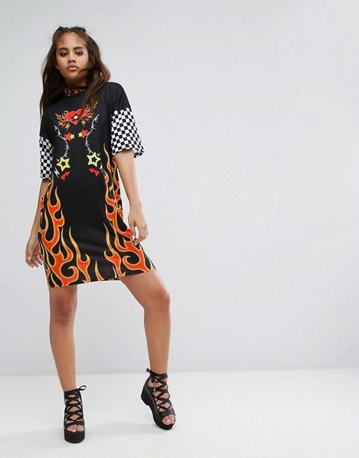 Jaded london flame shirt online