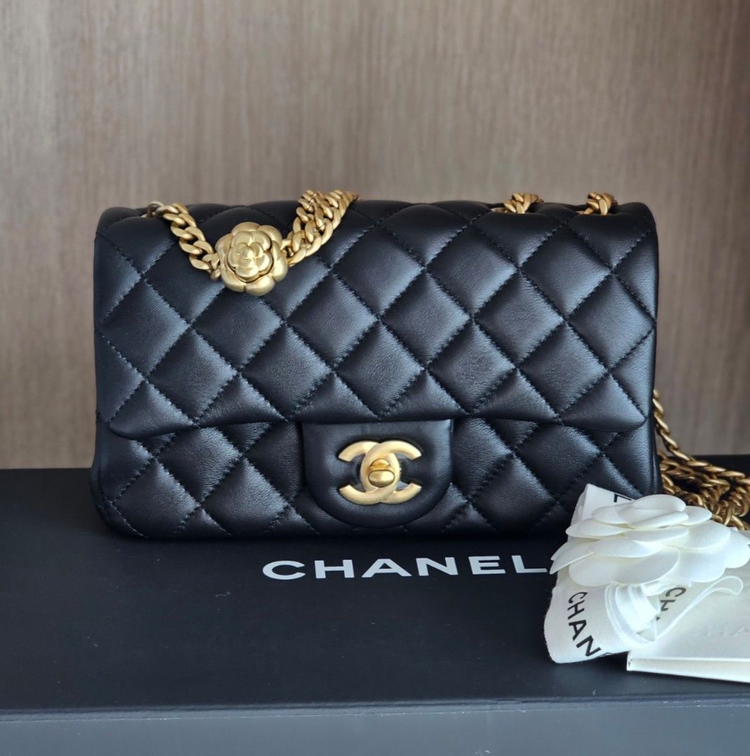 Chanel Blue 2023 Mini Sweet Camellia Flap Bag