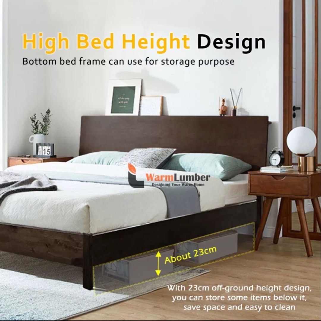 *Brand new* Rubberwood Bed Frame/King size, Furniture & Home Living