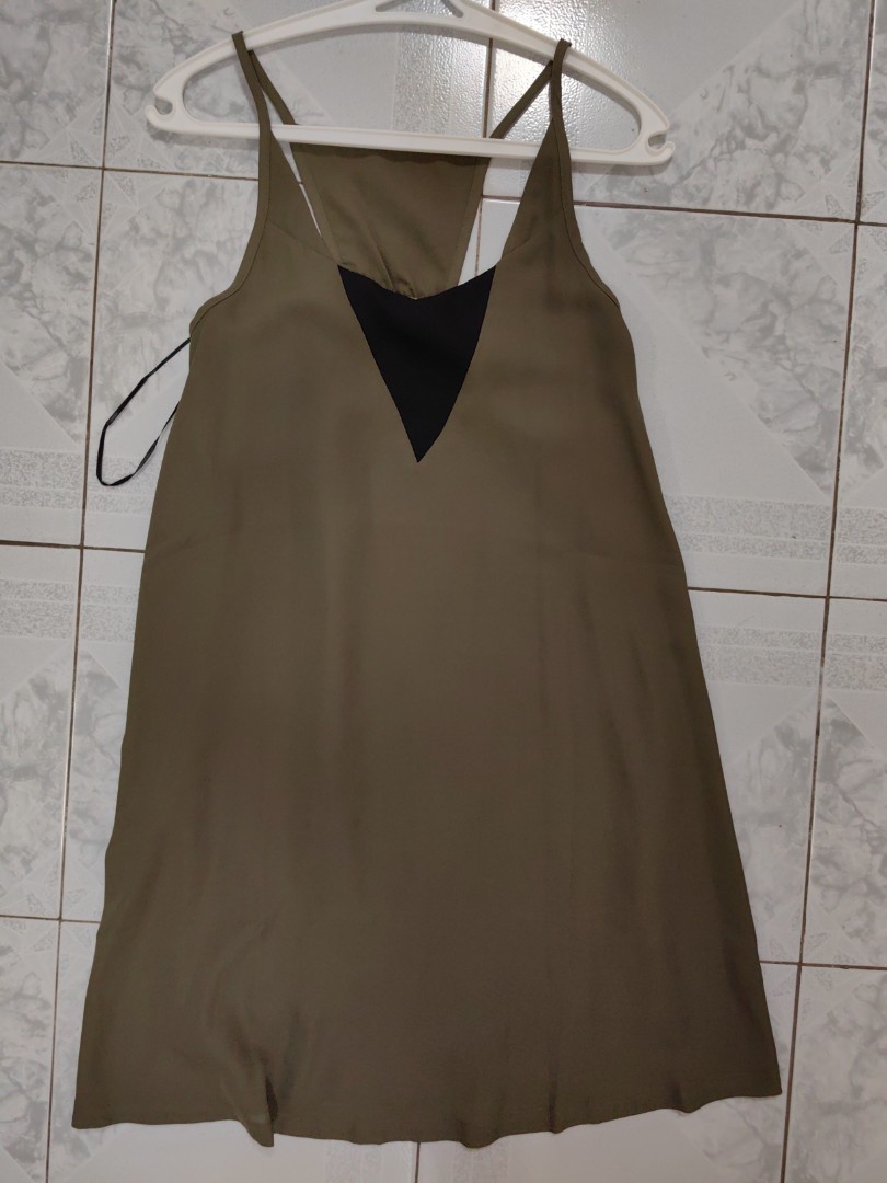 Olive Green Flare Dress