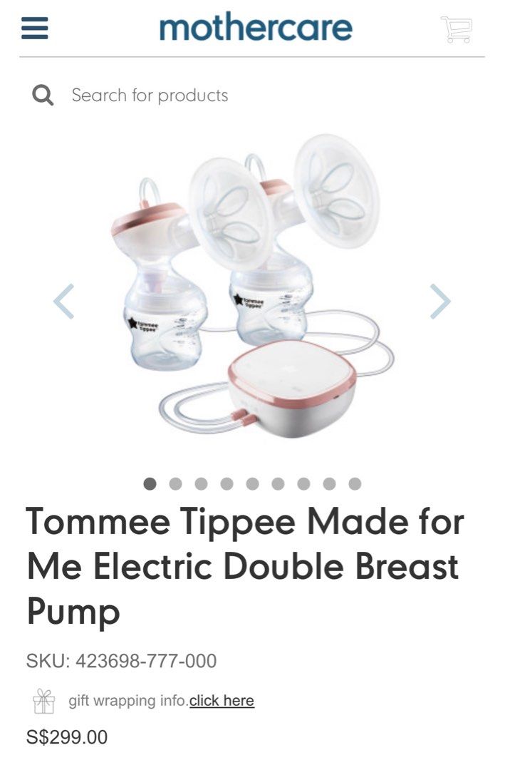 Tommee tippee hotsell breast pump mothercare