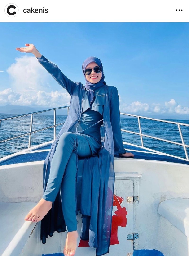Swimming costume with matching top kaftan