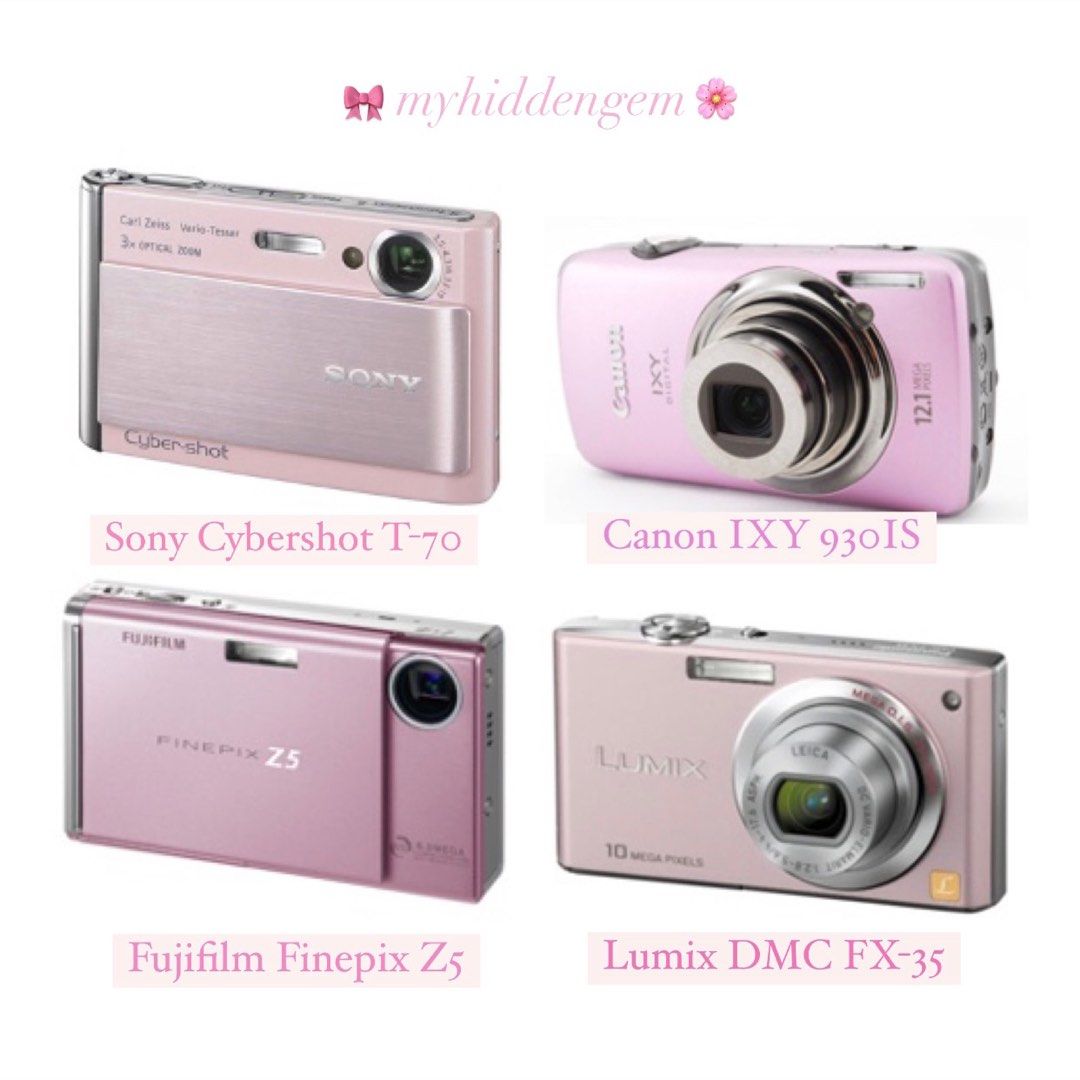 🎀  粉紅系ccd 冷白皮效果🇯🇵 Canon IXY 930is (IXUS 200is) Fujifilm Finepix Z5 Sony  Cybershot T70 Lumix DMC FX-35 ｜只此一部到手即用新手入門包配件