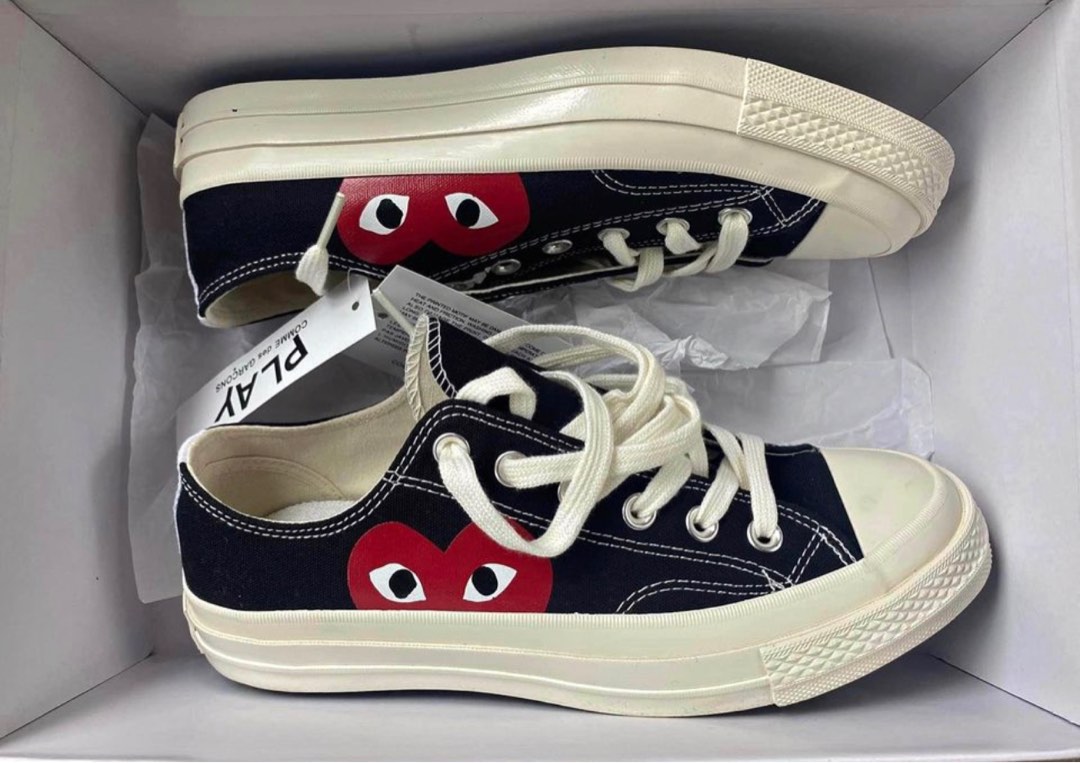Authentic CDG converse lowcut black on Carousell