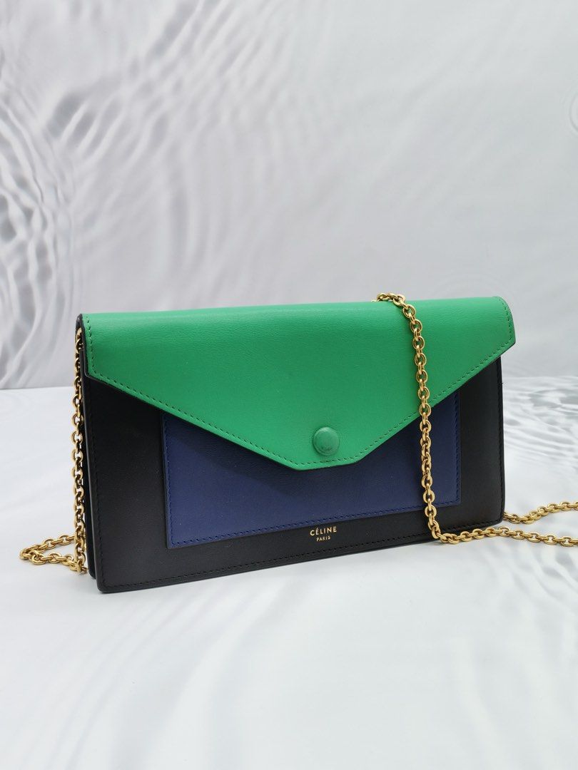 CELINE Pocket Envelope Wallet Leather