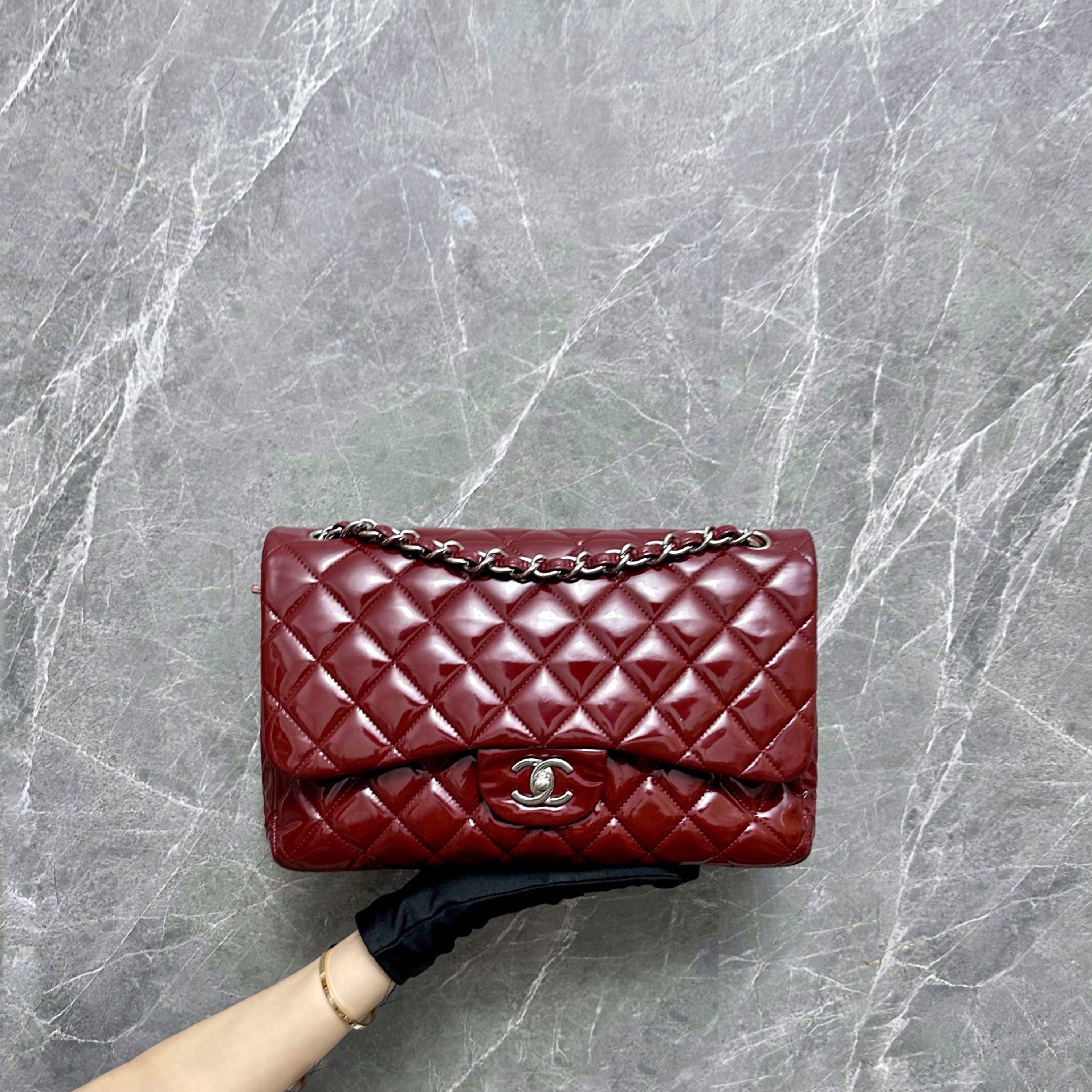 Chanel Burgundy Quilted Caviar Medium Double Flap Bag Silver Hardware –  Madison Avenue Couture