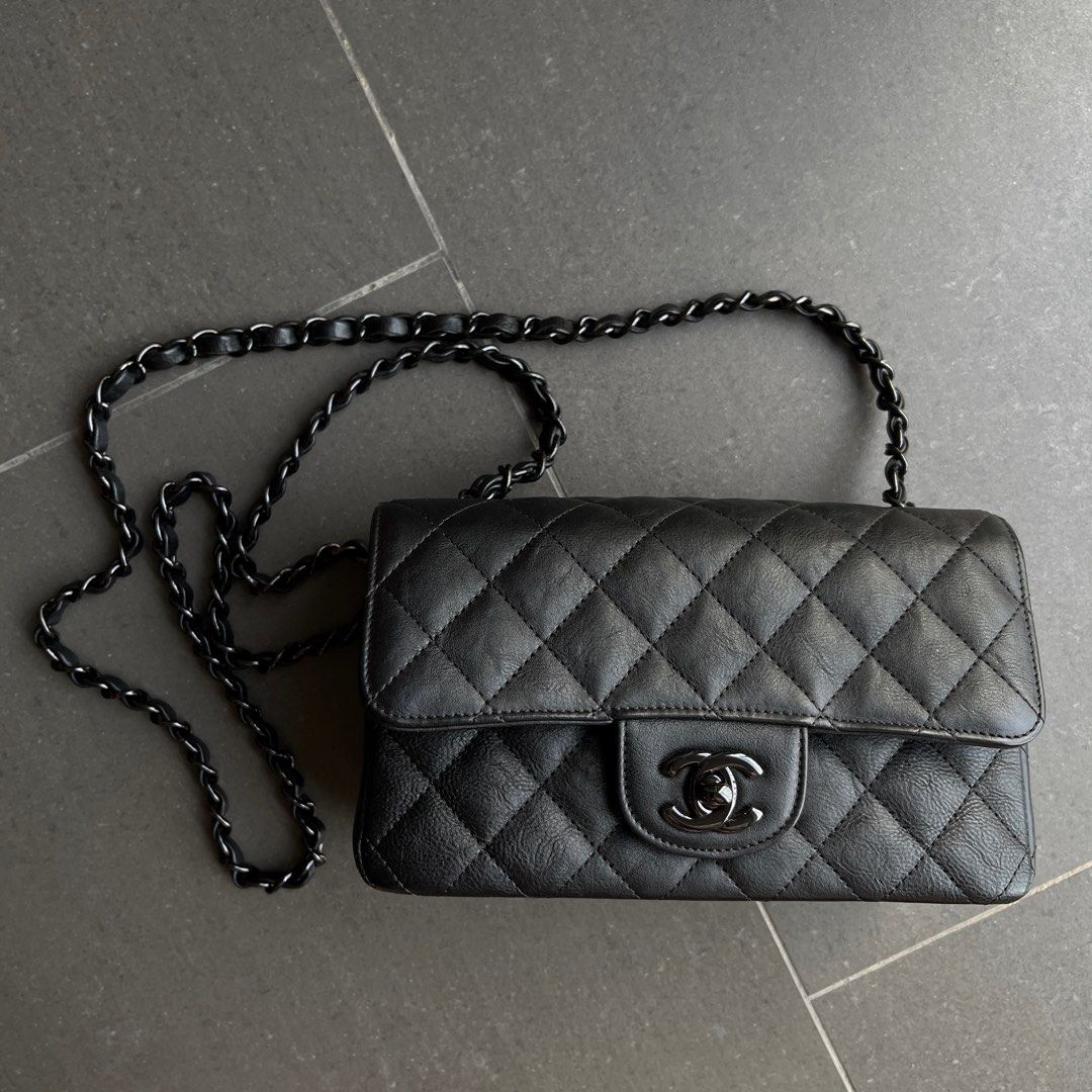 Chanel Mini Rectangular So Black Flap Bag, Luxury, Bags & Wallets on  Carousell