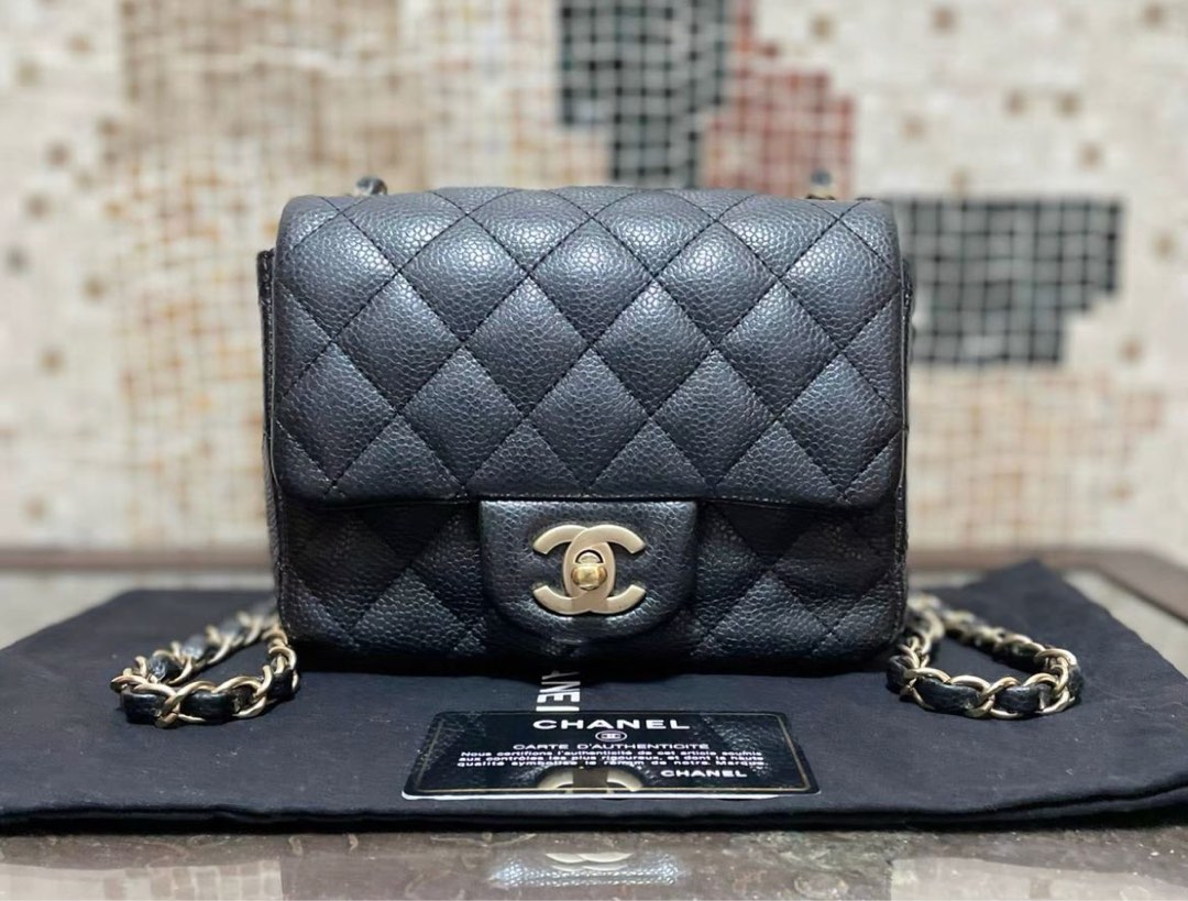 Chanel Mini Square caviar classic flap 17cm, Luxury, Bags & Wallets on  Carousell