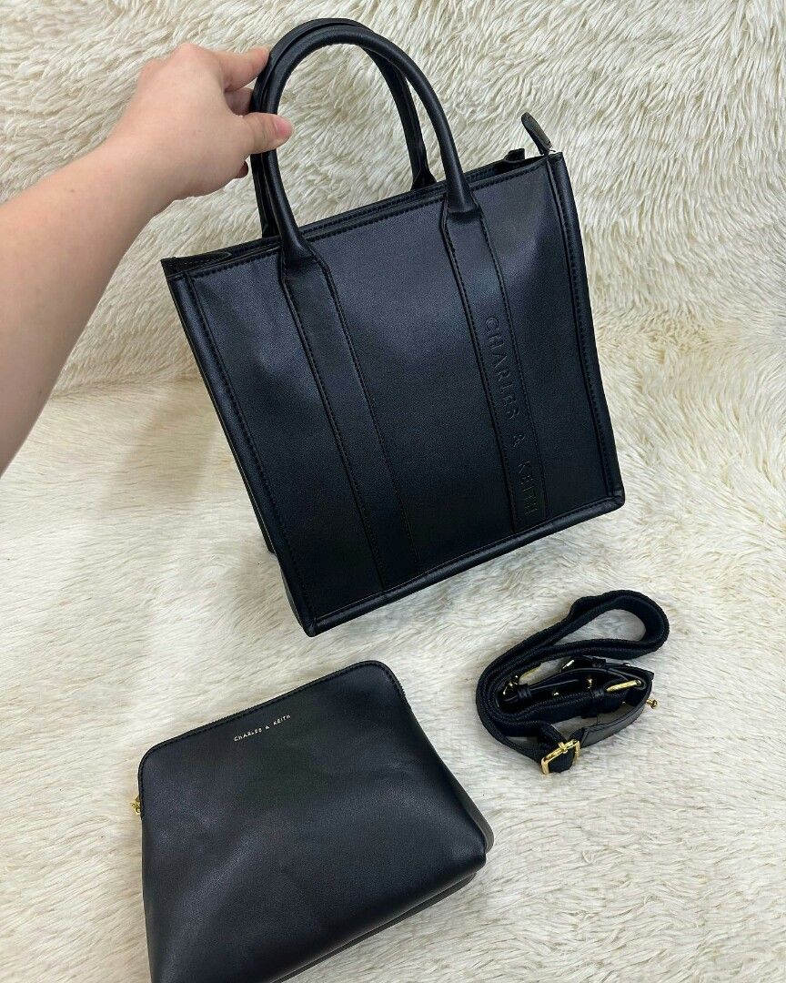 Trapeze tote bag charles & keith on sale