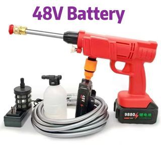 Cordless Pressure Washer With 48V Lithium Battery Rechargeable Car Wash Spray Set