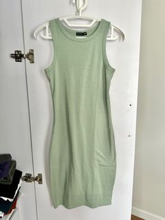 Cotton On Bodycon Midi Dress (XS/Light Sage Green)