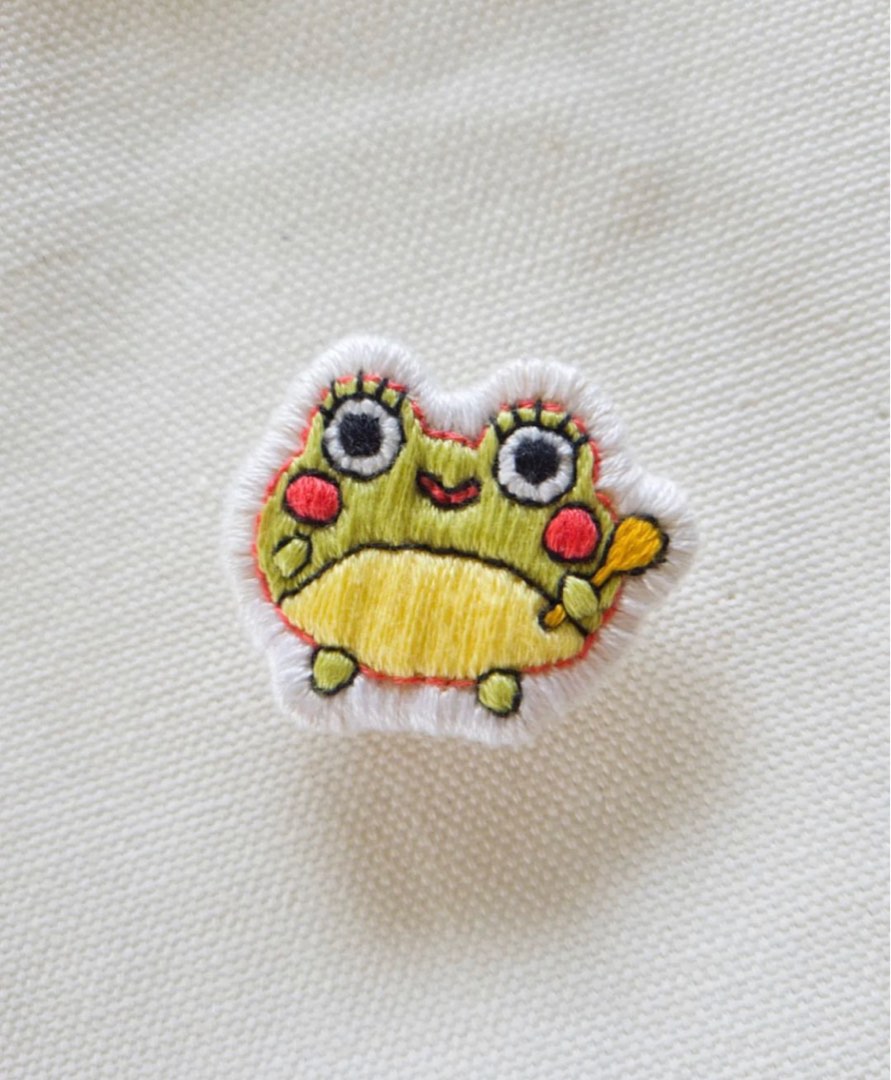 Custom pin patch embroidered pins cute gift idea handmade on