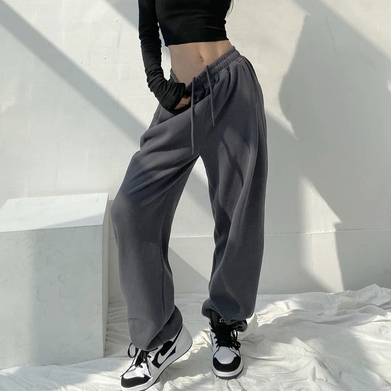 Dark Grey Sweatpants Harem Women s Fashion Bottoms Other
