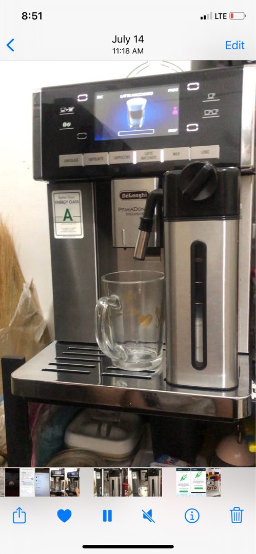 DeLonghi PrimaDonna Exclusive coffee machine on Carousell