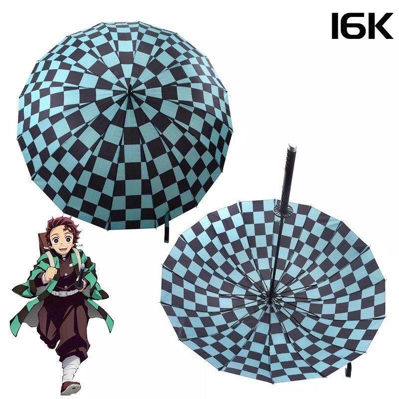115cm Demon Slayer Nichirin Sword Umbrella – Long Handle Anime Umbrella For Adults