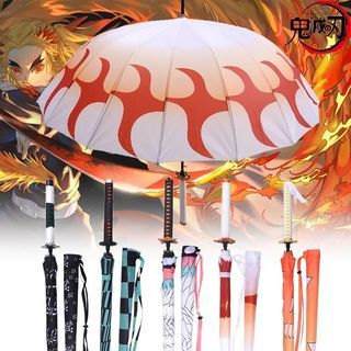 Demon Slayer Anime Katana Long Handle Parasol Umbrella (115cm diameter)