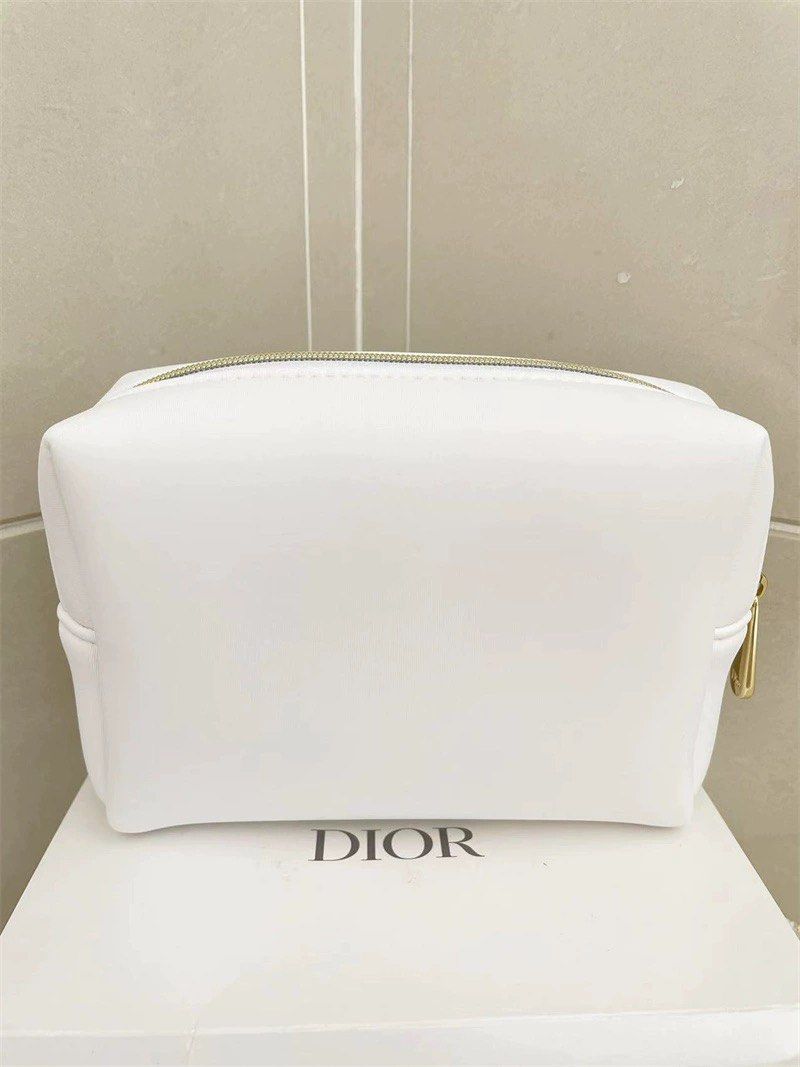 Dior makeup bag white sales