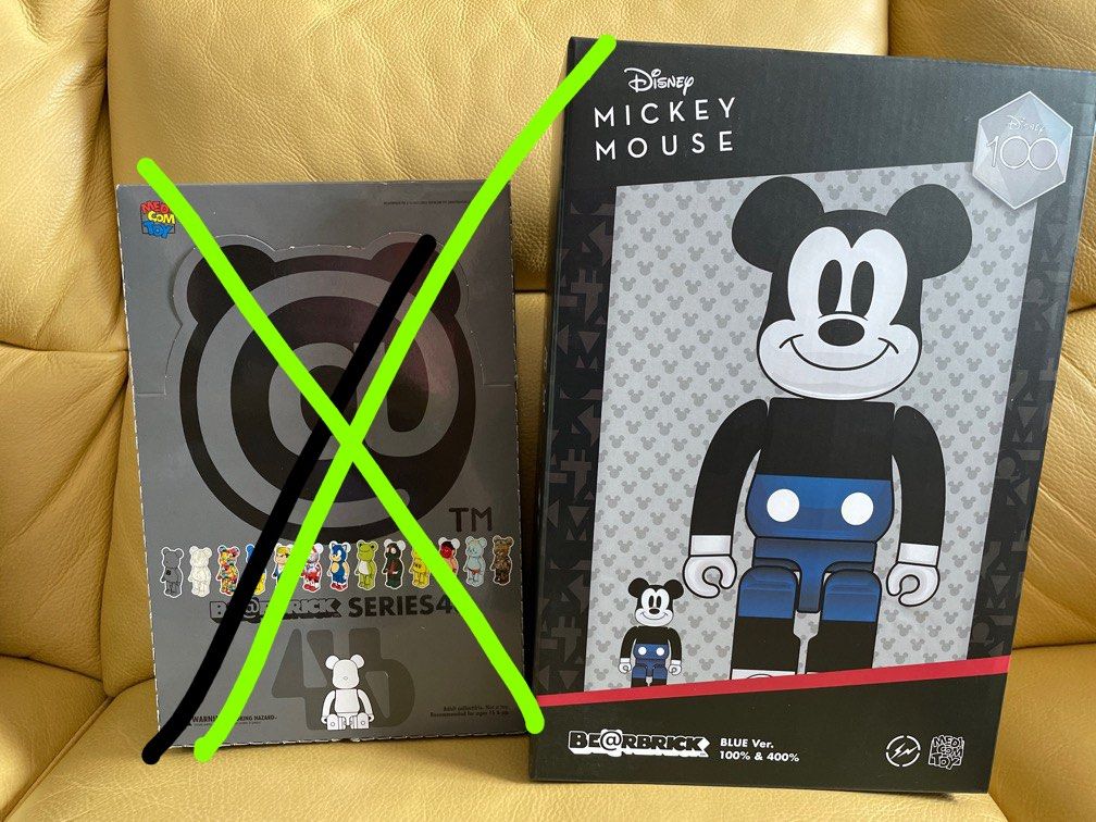 現貨Disney 100 Mickey Mouse x fragmentdesign blue version 100% 400 