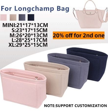 Felt Insert Bag Fits for Longchamp LE PLIAGE Organizer Handbag
