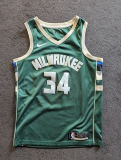 Nike Men's Milwaukee Bucks Giannis Antetokounmpo #34 Purple Hardwood Classic Dri-Fit Swingman Jersey, XL