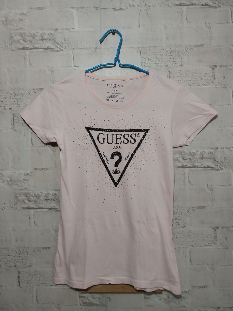 Guess Pink Shirt for Women Women s Fashion Tops Shirts on Carousell
