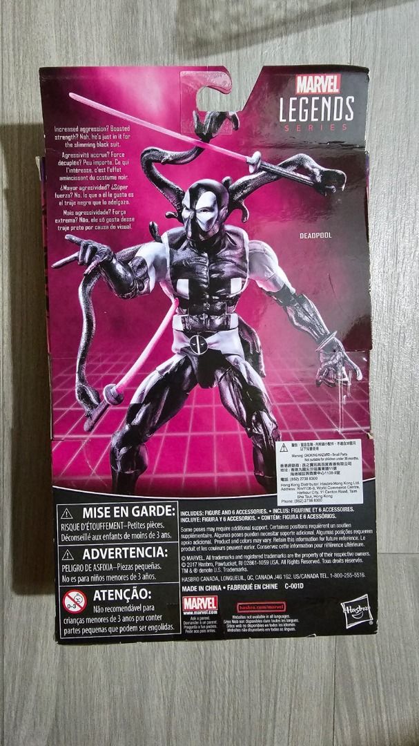 Marvel Legends Deadpool Back In Black 6 Pollici – Action Figure Con Costume Simbionte Nero E 6 Accessori