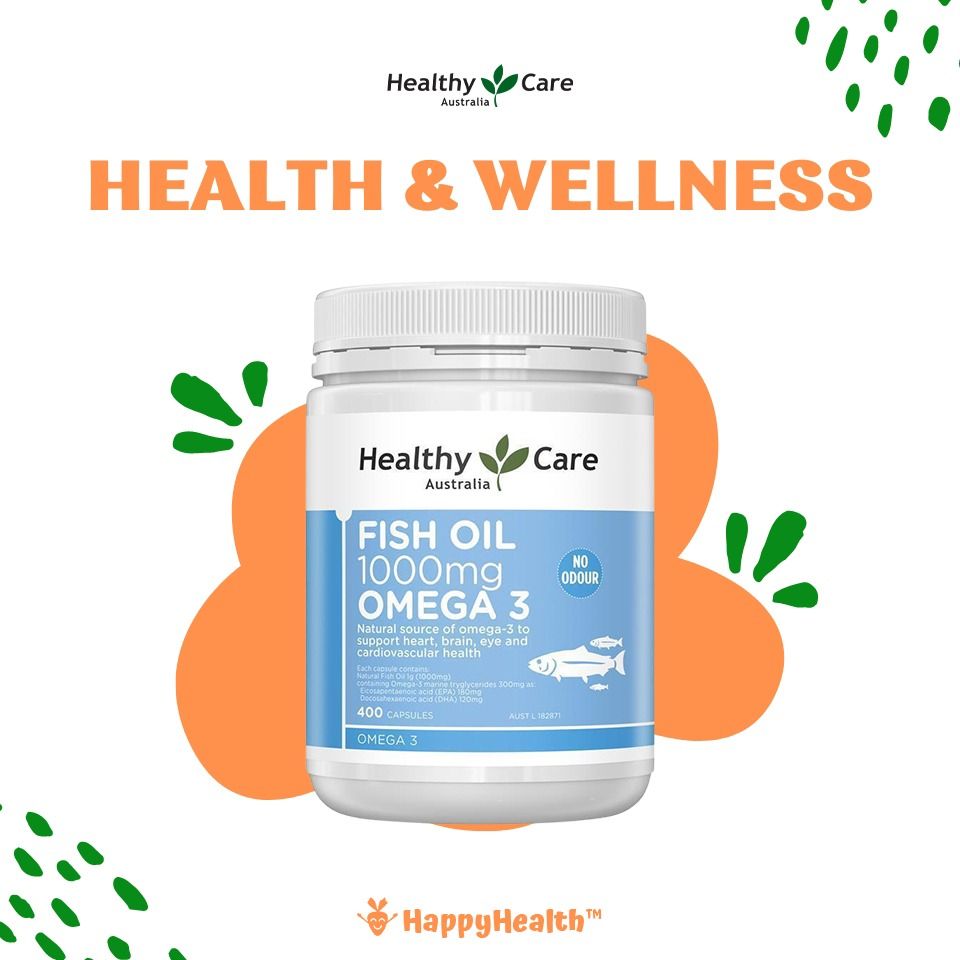 Healthy Care Fish Oil 1000mg Omega 3 400 Capsules SB0558 Health