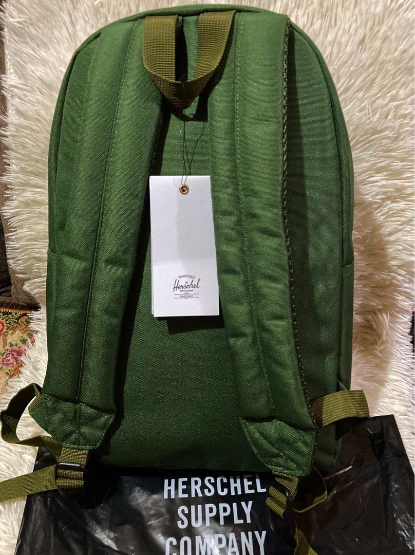 Herschel Backpack 23 L - Green w/ Black, Men's Fashion, Bags ...