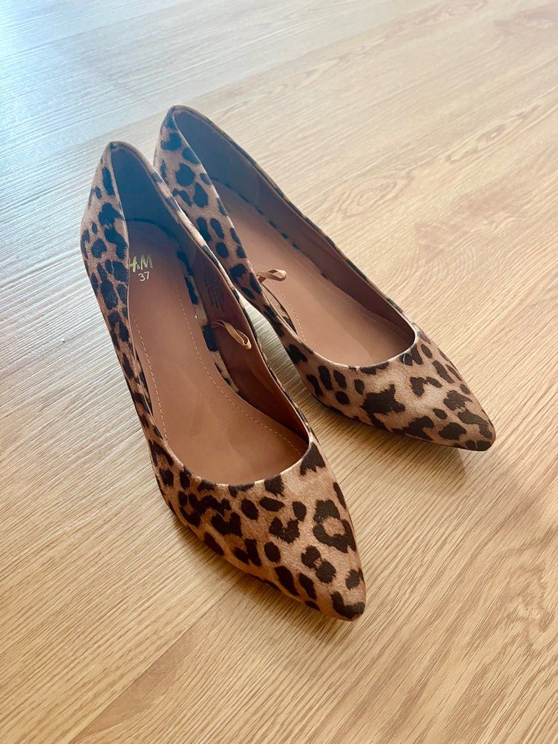 H&m leopard heels sale