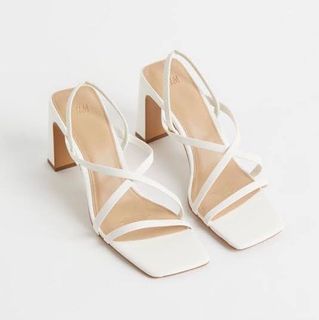 H&M white heels sandals