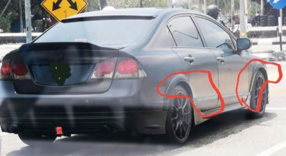 Honda Civic FD Mugen RR wide flares, Car Accessories, Accessories on