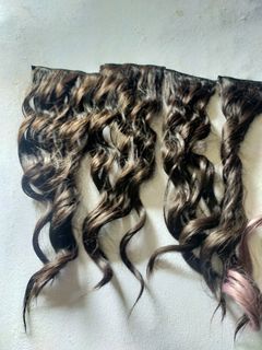 Human hair with clip