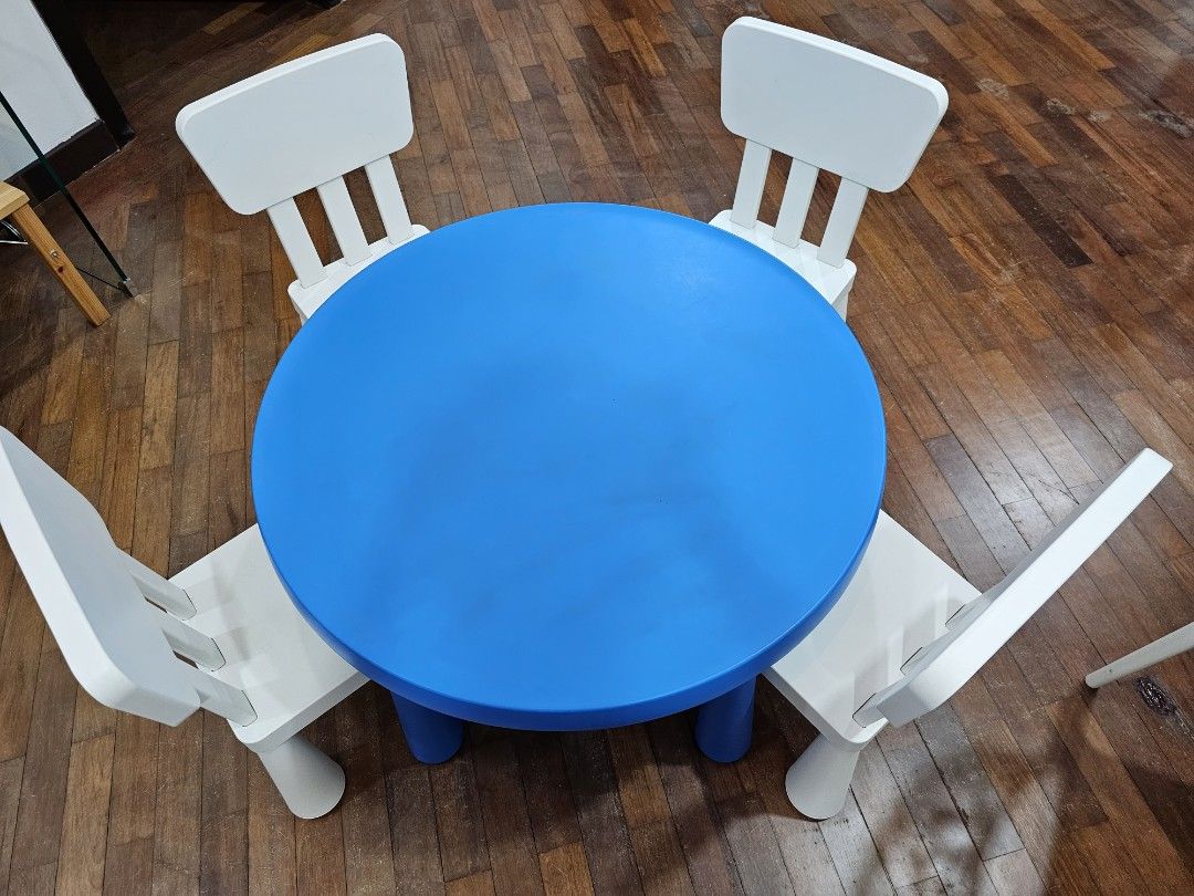 Ikea Kids Round Table and Chairs, Babies & Kids, Baby Nursery & Kids