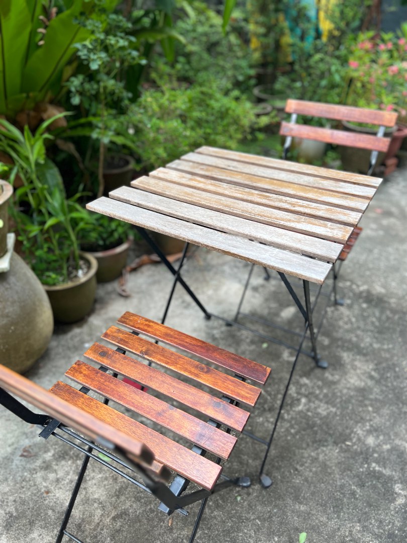 Ikea outdoor garden table and chairs, Furniture & Home Living, Outdoor