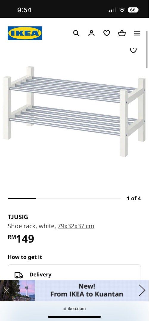 IKEA Tjusig Shoe Rack, Furniture & Home Living, Furniture, Shelves