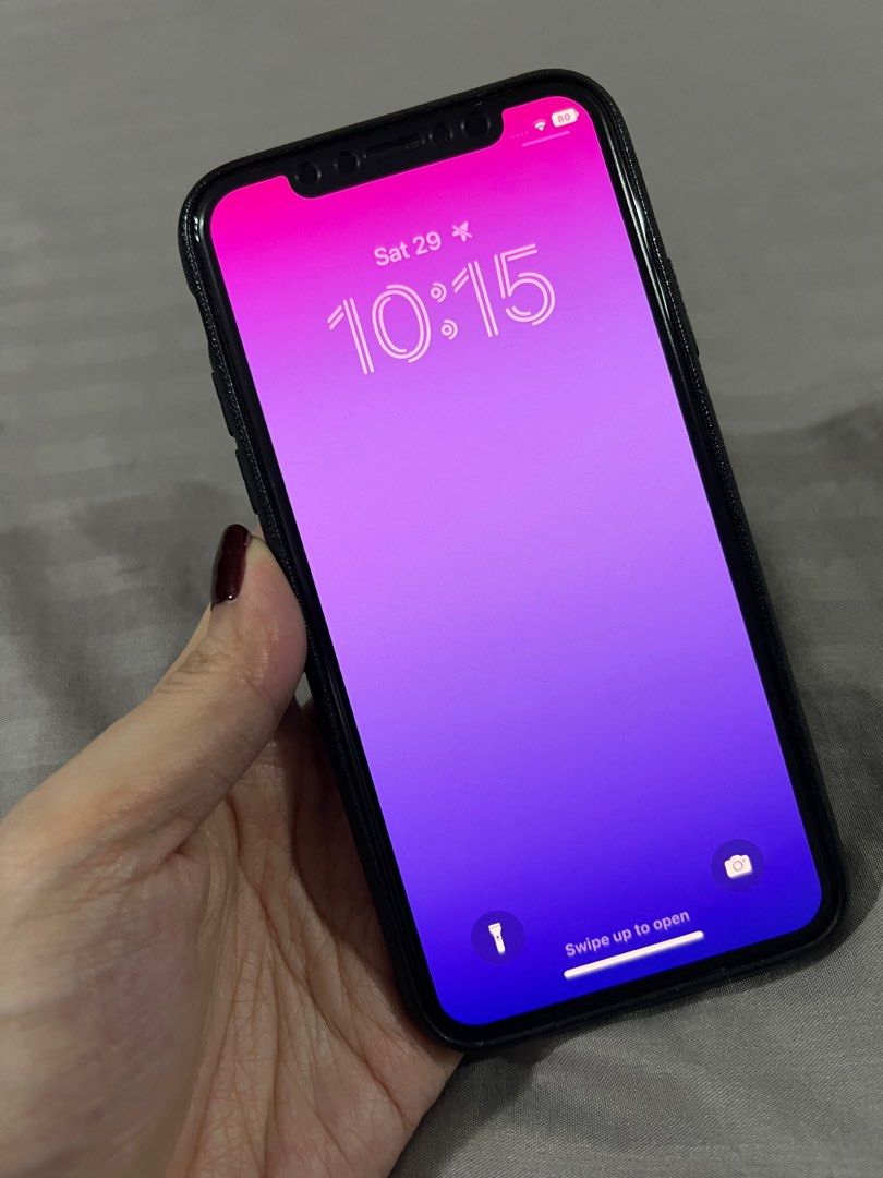 Iphone X 64gb (Category: iPhone X Series) located in Quezon City. Submitted by impulsiveshoppermd (Listing ID 1245938655, Image 1). Description: Globe locked Never repaired No issues still with true tone and face ID Battery health is 74% Minimal scratches *No to swapping, direct sale only*.