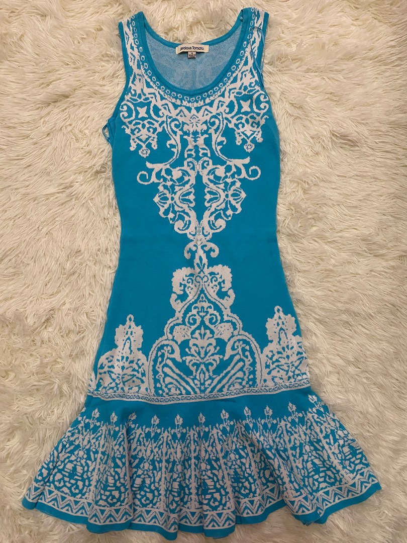 Jacquard stretch dress