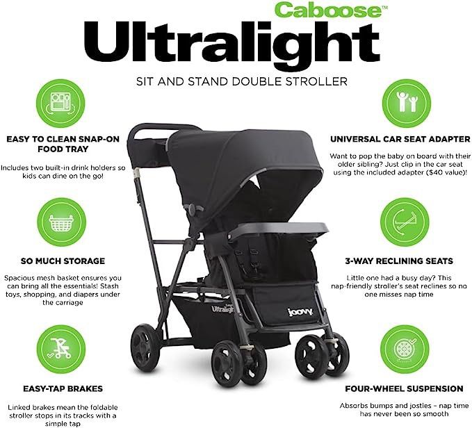 Joovy caboose ultralight graphite stroller top
