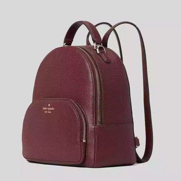 Kate Spade Jackson Backpack Maroon Leather Women s Fashion Bags