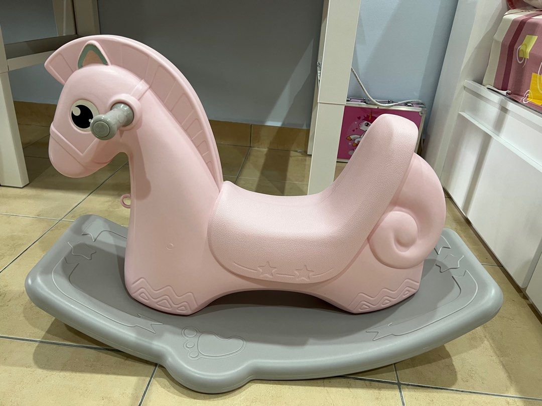 Kid pink rocking horse Hobbies Toys Toys Games on Carousell