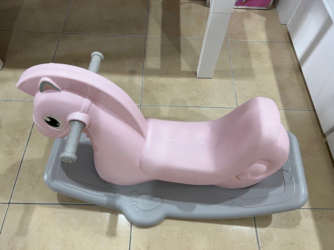 Kid pink rocking horse Hobbies Toys Toys Games on Carousell