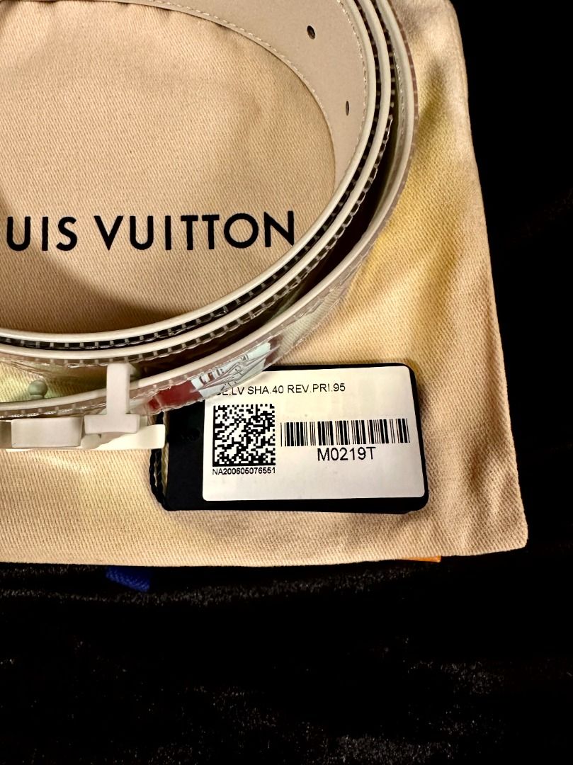 Louis Vuitton LV Shape Belt Monogram 40MM Prism in PVC with White - IT