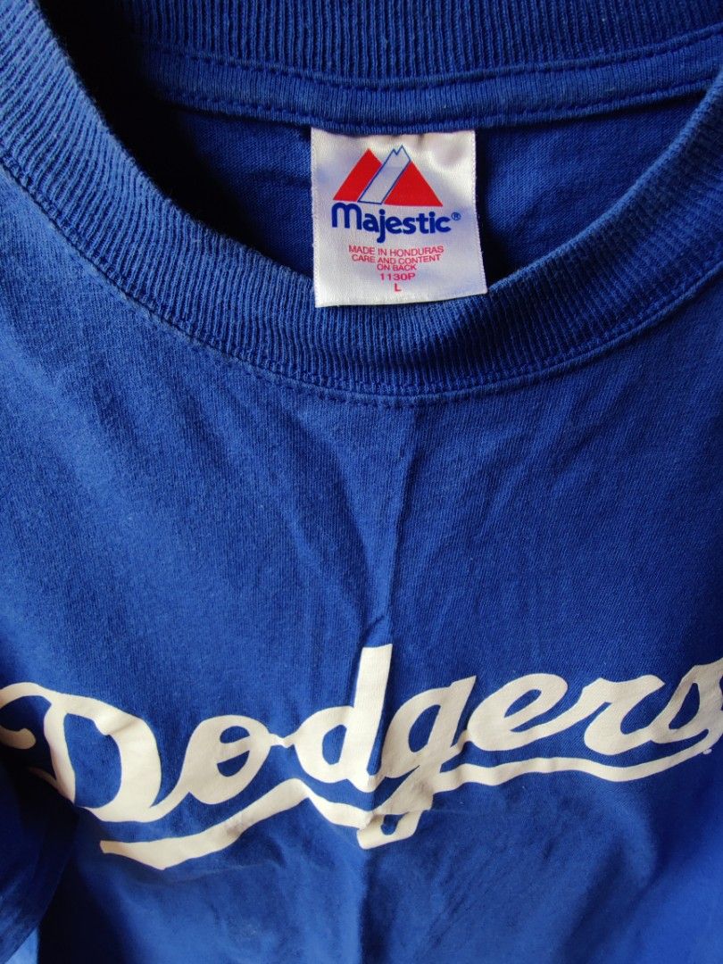 Majestic Dodgers T-shirt, Men's Fashion, Tops & Sets, Tshirts & Polo Shirts  on Carousell