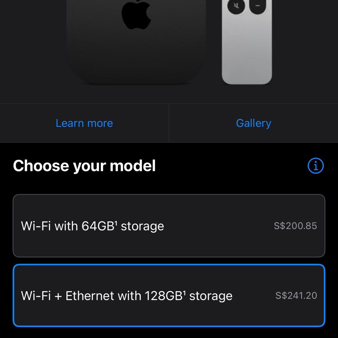 Apple TV 4K Wi‑Fi with 64GB storage