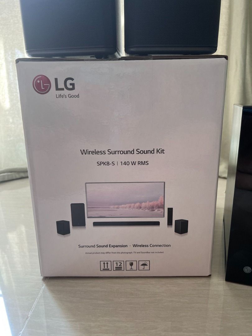 LG SPK8-S 2.0 Channel Sound Bar Wireless Rear, Audio, Soundbars ...