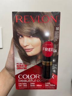 Light Ash Brown Revlon Hair Color/Dye w/ FREE Lipstick