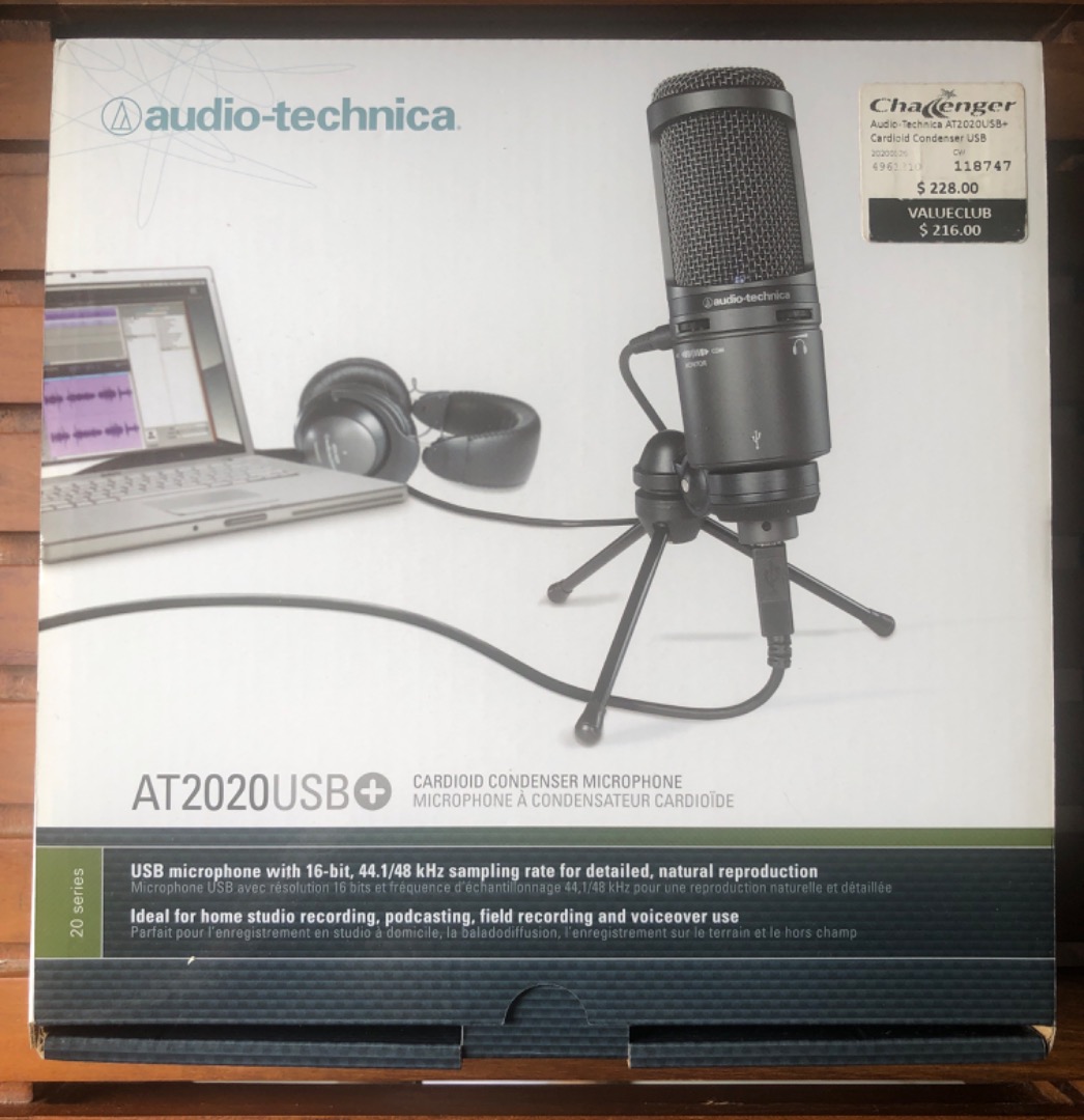 [Like New] Audio Technica Microphone with Tripod, Computers & Tech, Parts & Accessories, Other