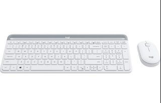 Logitech Slim Combo MK470 Wireless Keyboard And Mouse (Off-White) with box