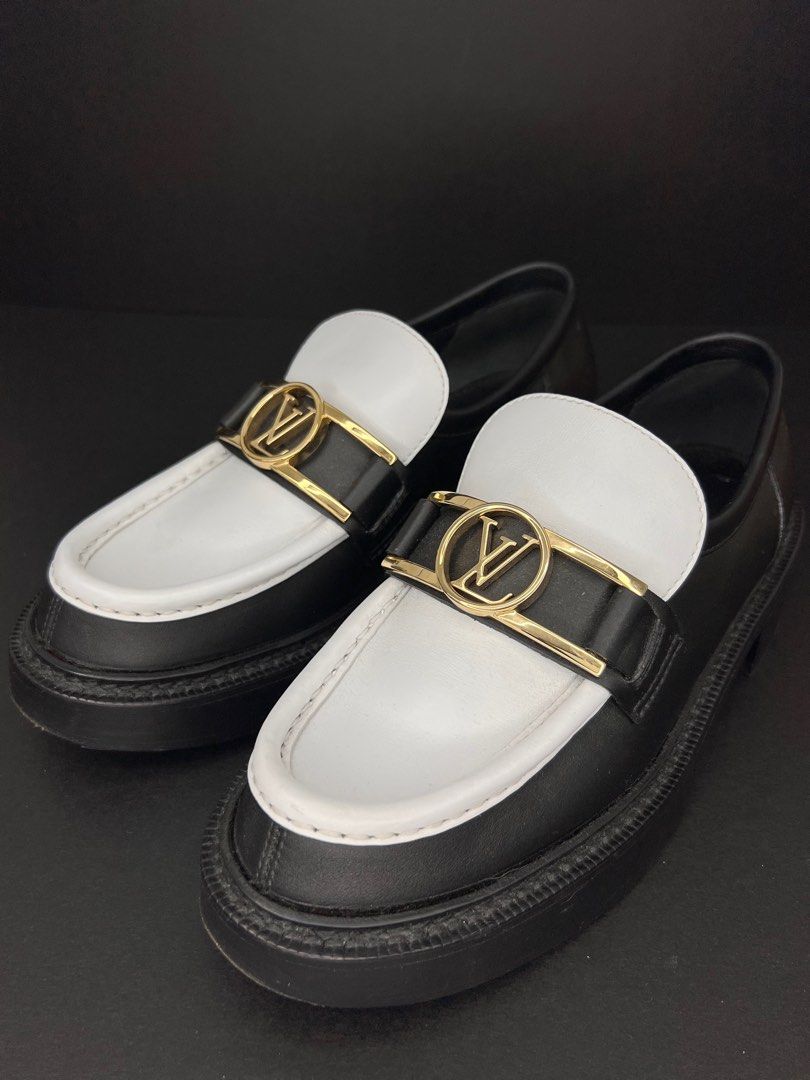 Louis Vuitton Academy Flat Loafers Monogram Black/White 38.5